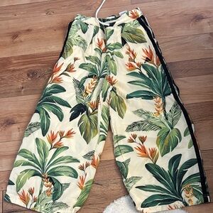 FARM Rio Leafy Green Wide-Leg Pants